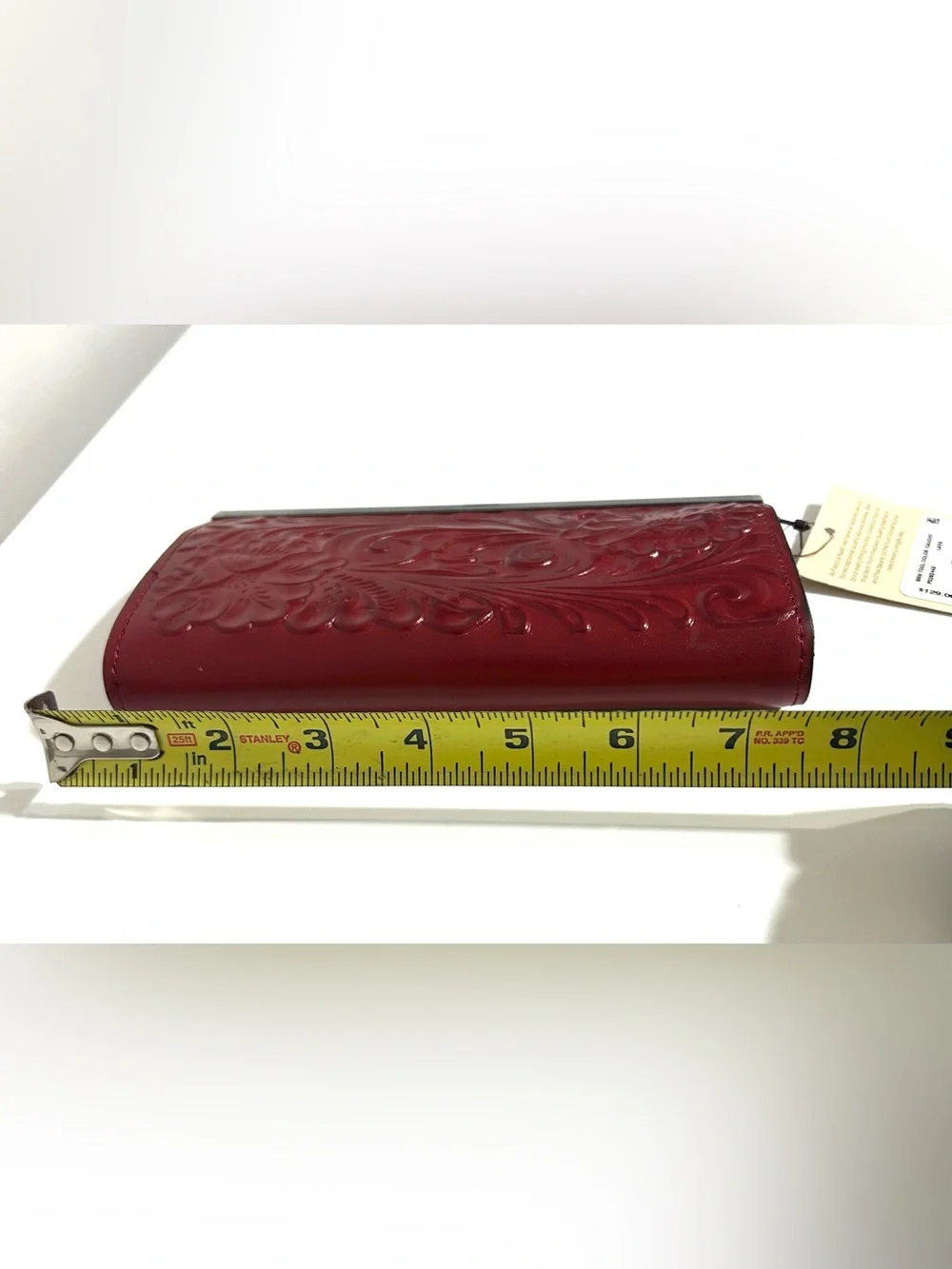 NWT Authentic PATRICIA NASH Cauchy Tooled Leather Wallet, Red Lava Floral - Picture 3 of 11